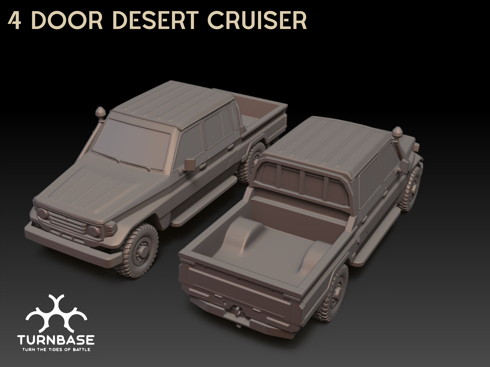 TurnBase Miniatures: Wargames- 4 door Desert Cruiser